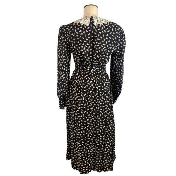 VTG Floral Lace Cottagecore Blouse & Skirt Set Laura Hensen Fits Like Small - Picture 4 of 12